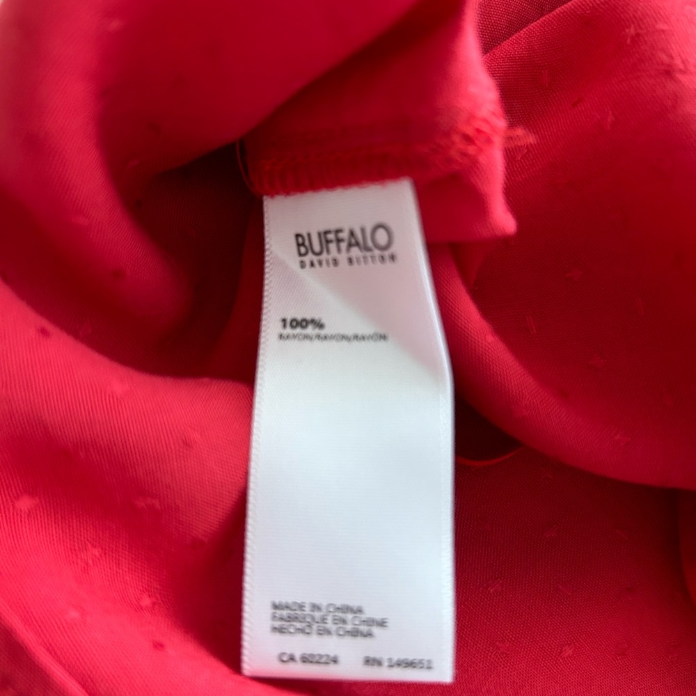 Buffalo Red One-Shoulder Ruffle Top - Picture 7 of 7